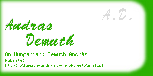 andras demuth business card